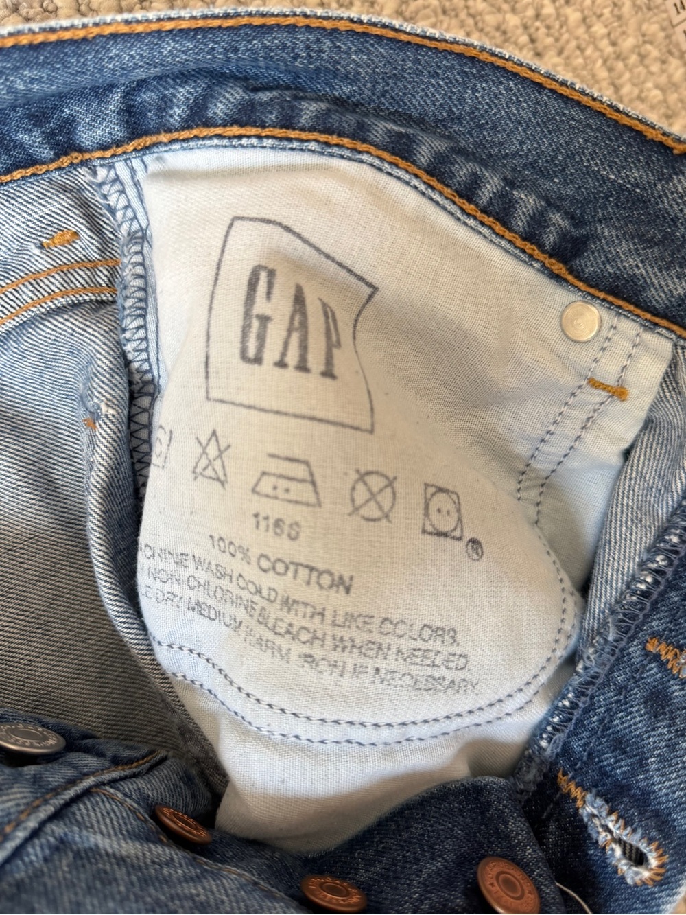 Gap Low Rise Straight-Leg Button Fly Jeans Medium Blue Women’s 80’s Style Size 6 - Picture 9 of 9